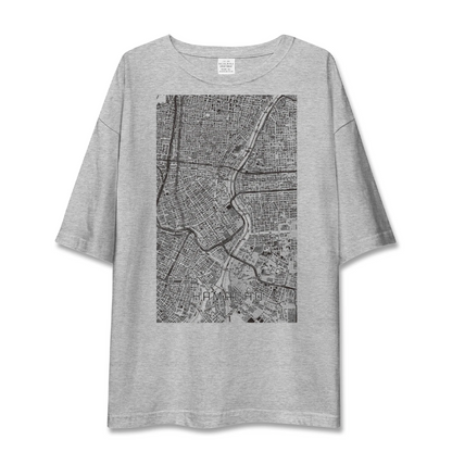 【浜町（東京都）】地図柄ビッグシルエットTシャツ
