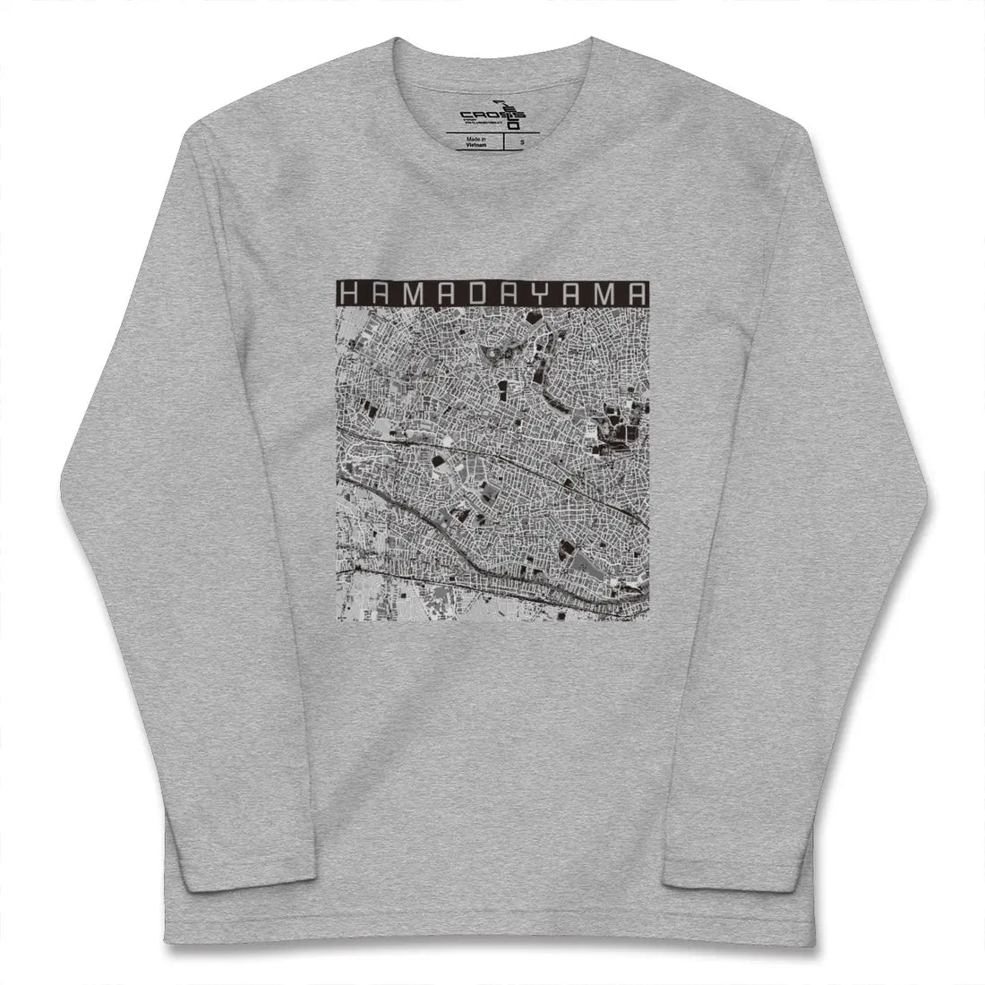 【浜田山(東京都)】地図柄ロングスリーブTシャツ