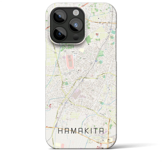 【浜北】地図柄iPhoneケース（バックカバータイプ・ナチュラル）iPhone 15 Pro Max 用