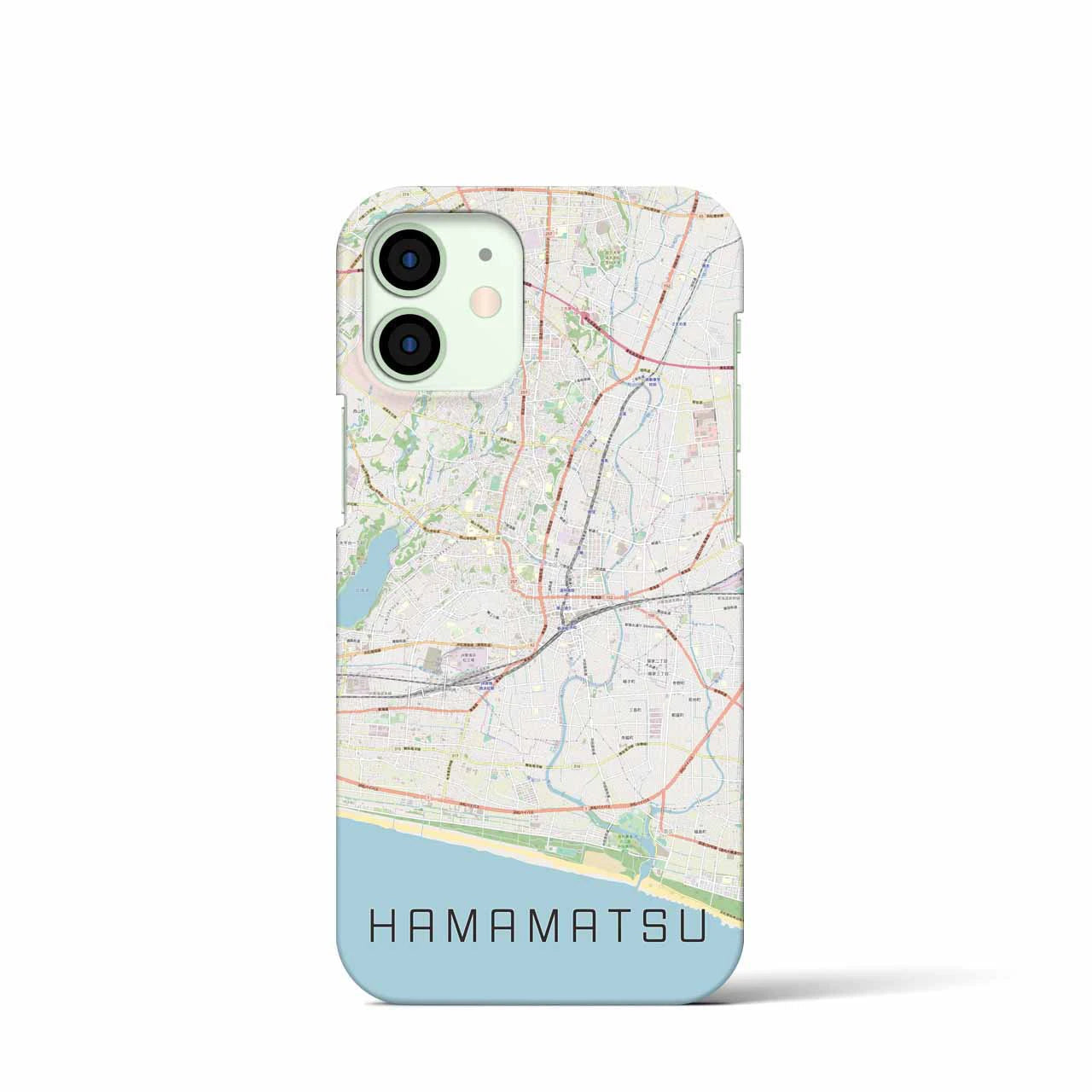 【浜松】地図柄iPhoneケース（バックカバータイプ・ナチュラル）iPhone 12 mini 用