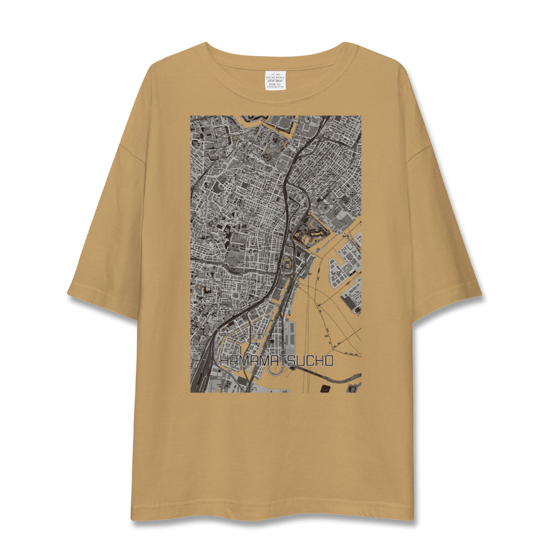 【浜松町（東京都）】地図柄ビッグシルエットTシャツ
