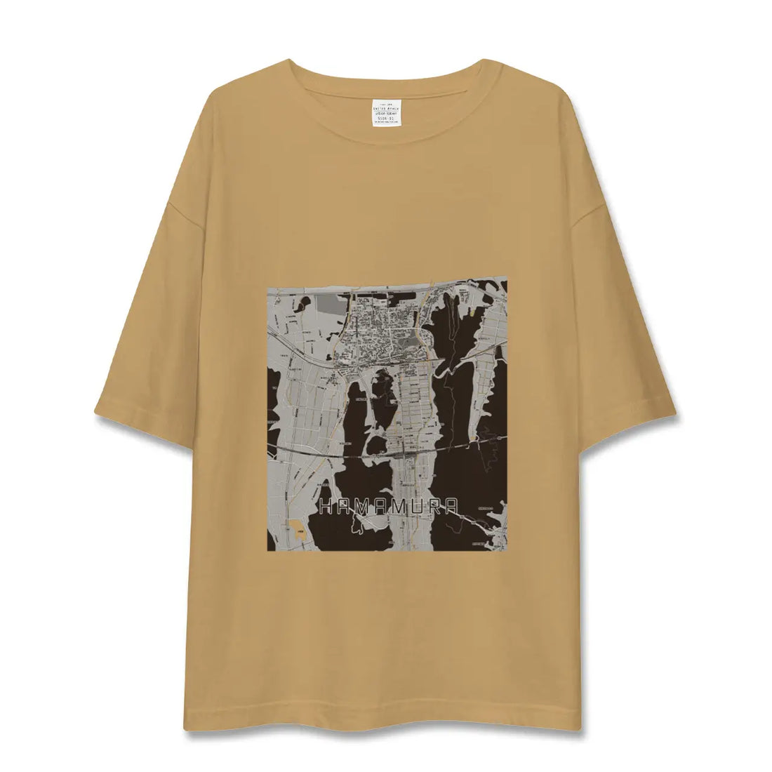 【浜村(鳥取県)】地図柄ビッグシルエットTシャツ