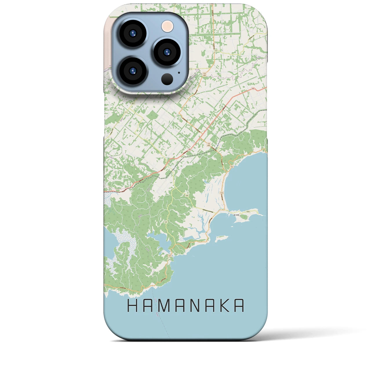 【浜中】地図柄iPhoneケース（バックカバータイプ・ナチュラル）iPhone 13 Pro Max 用