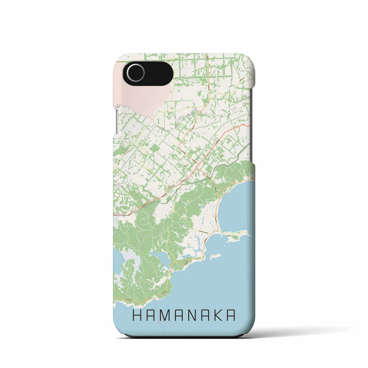 【浜中】地図柄iPhoneケース（バックカバータイプ・ナチュラル）iPhone SE（第3 / 第2世代） / 8 / 7 / 6s / 6 用