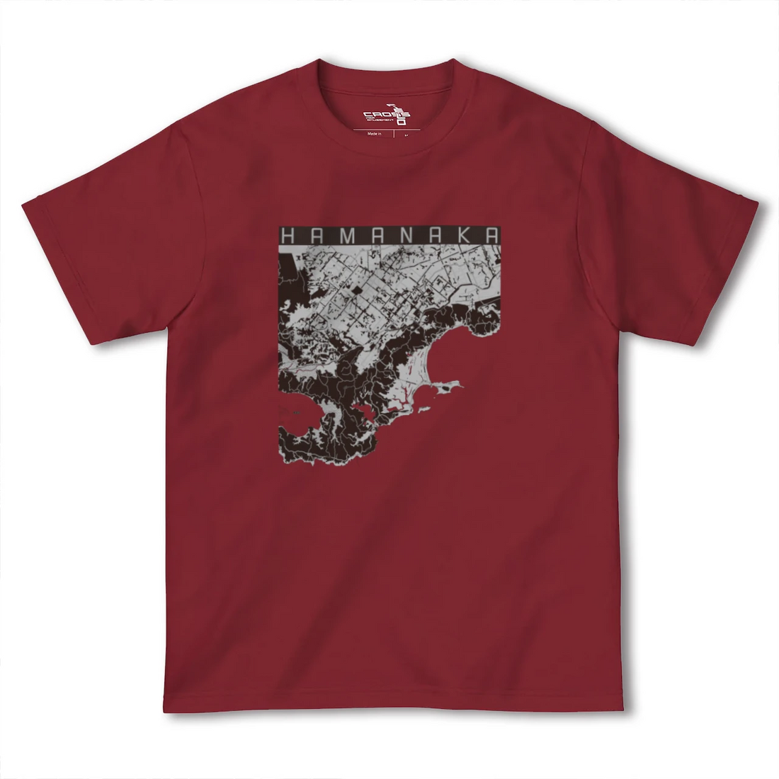 【浜中(北海道)】地図柄ヘビーウェイトTシャツ