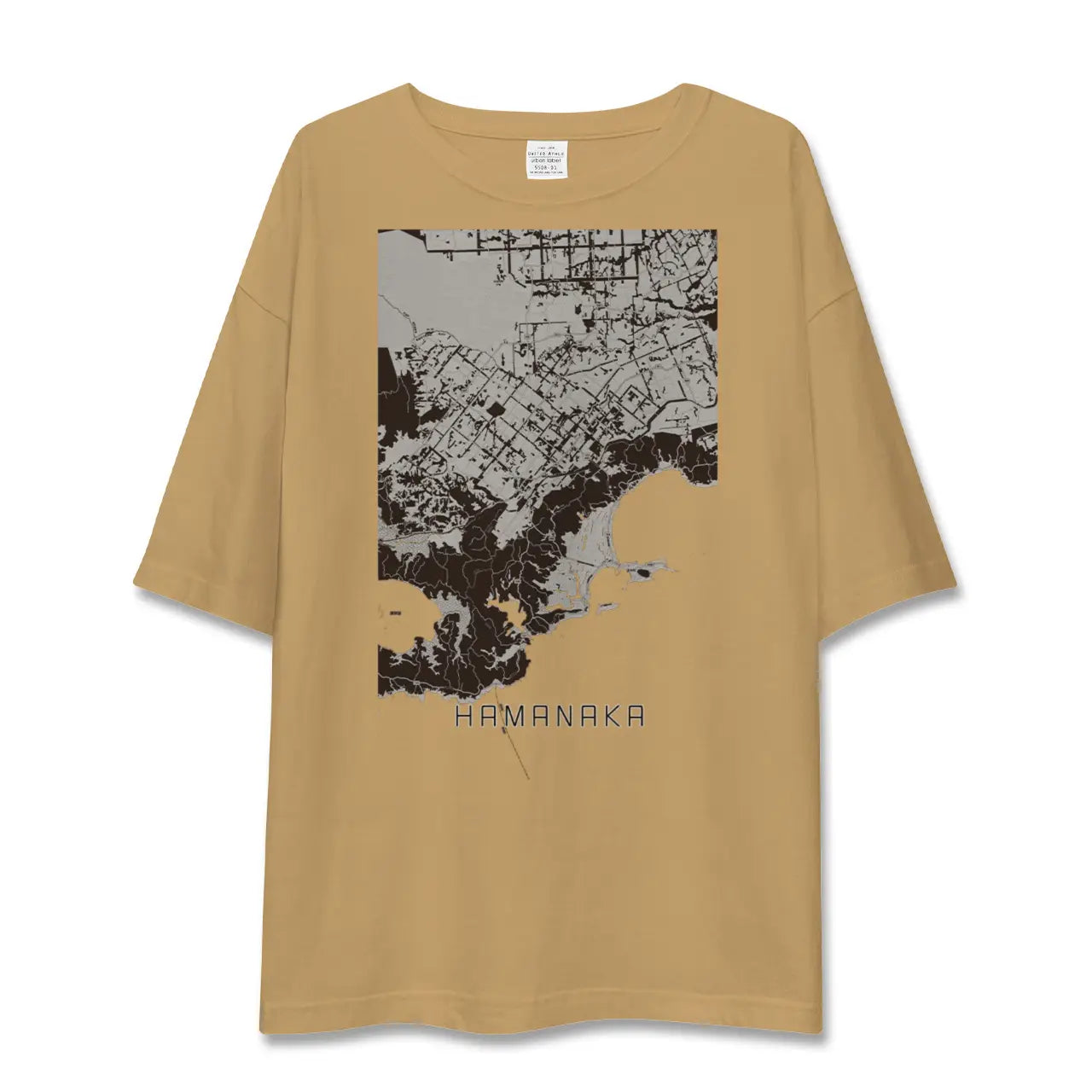【浜中（北海道）】地図柄ビッグシルエットTシャツ