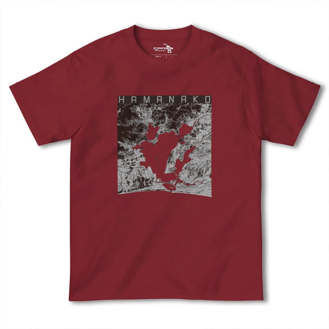 【浜名湖（静岡県）】地図柄ヘビーウェイトTシャツ