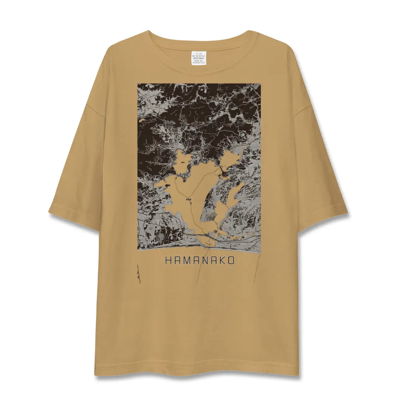 【浜名湖（静岡県）】地図柄ビッグシルエットTシャツ