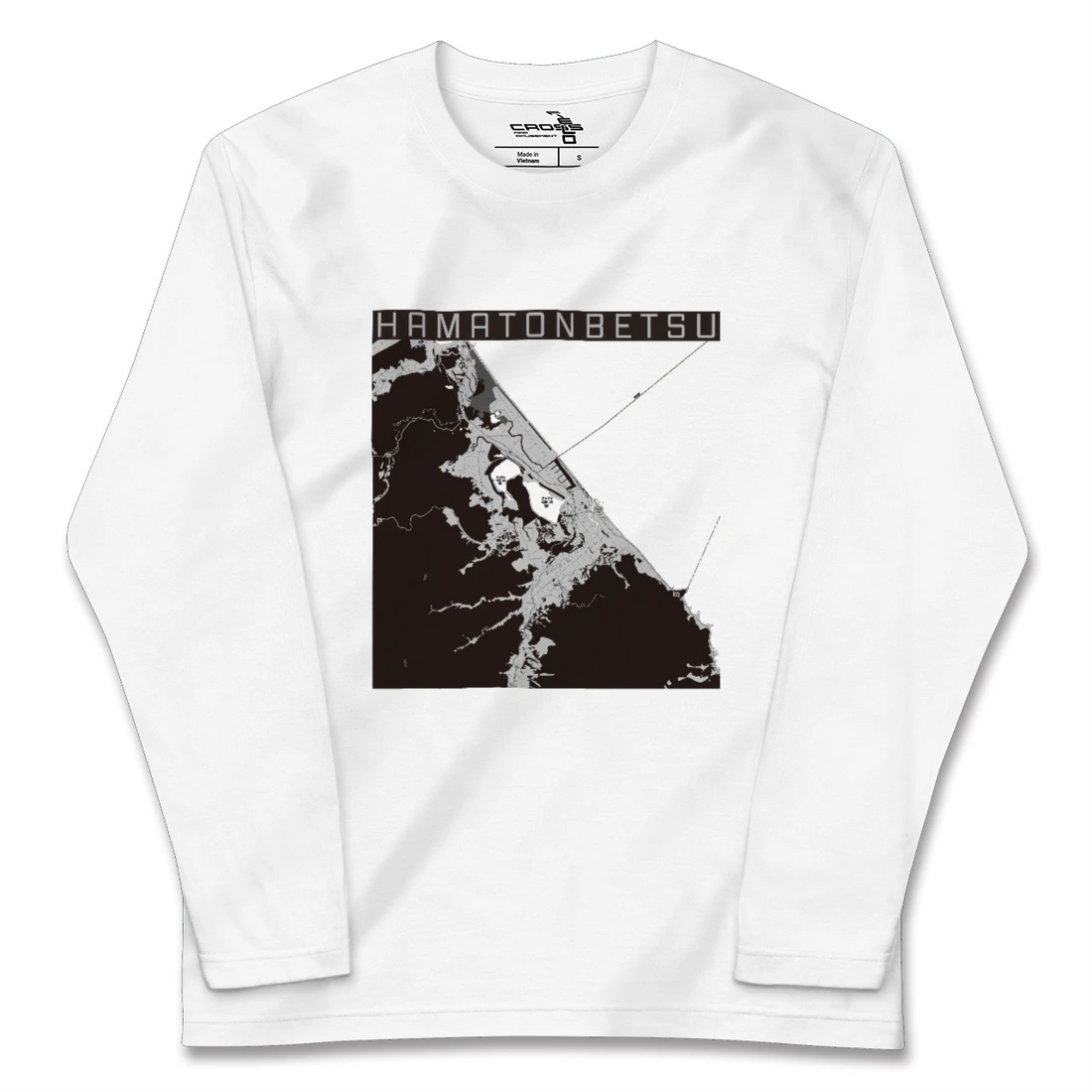 【浜頓別(北海道)】地図柄ロングスリーブTシャツ