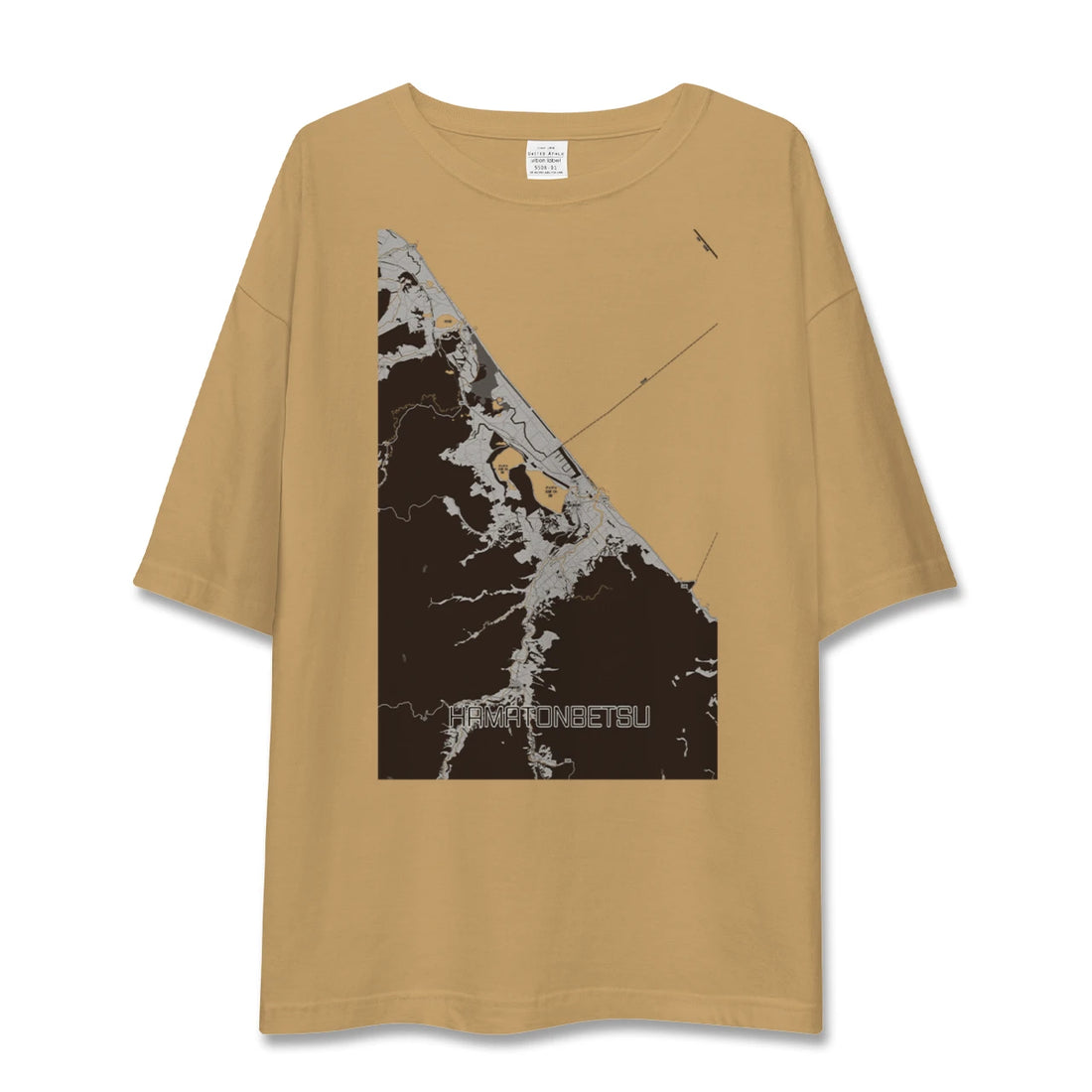 【浜頓別（北海道）】地図柄ビッグシルエットTシャツ