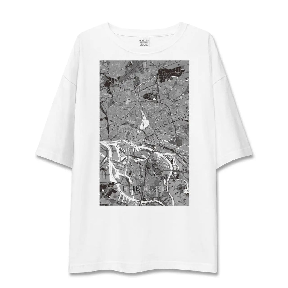 【ハンブルク(ドイツ)】地図柄ビッグシルエットTシャツ