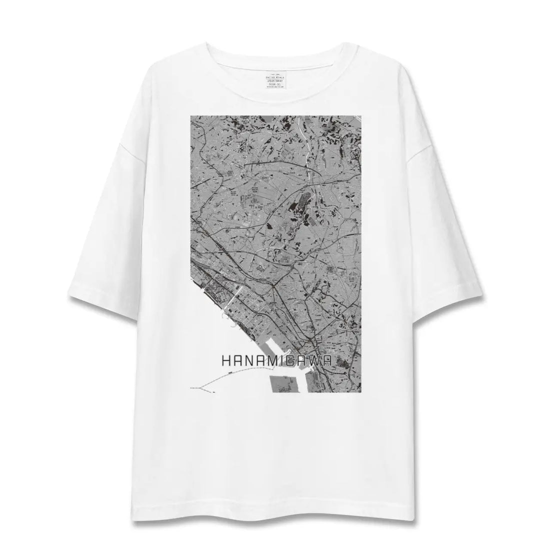 【花見川（千葉県）】地図柄ビッグシルエットTシャツ