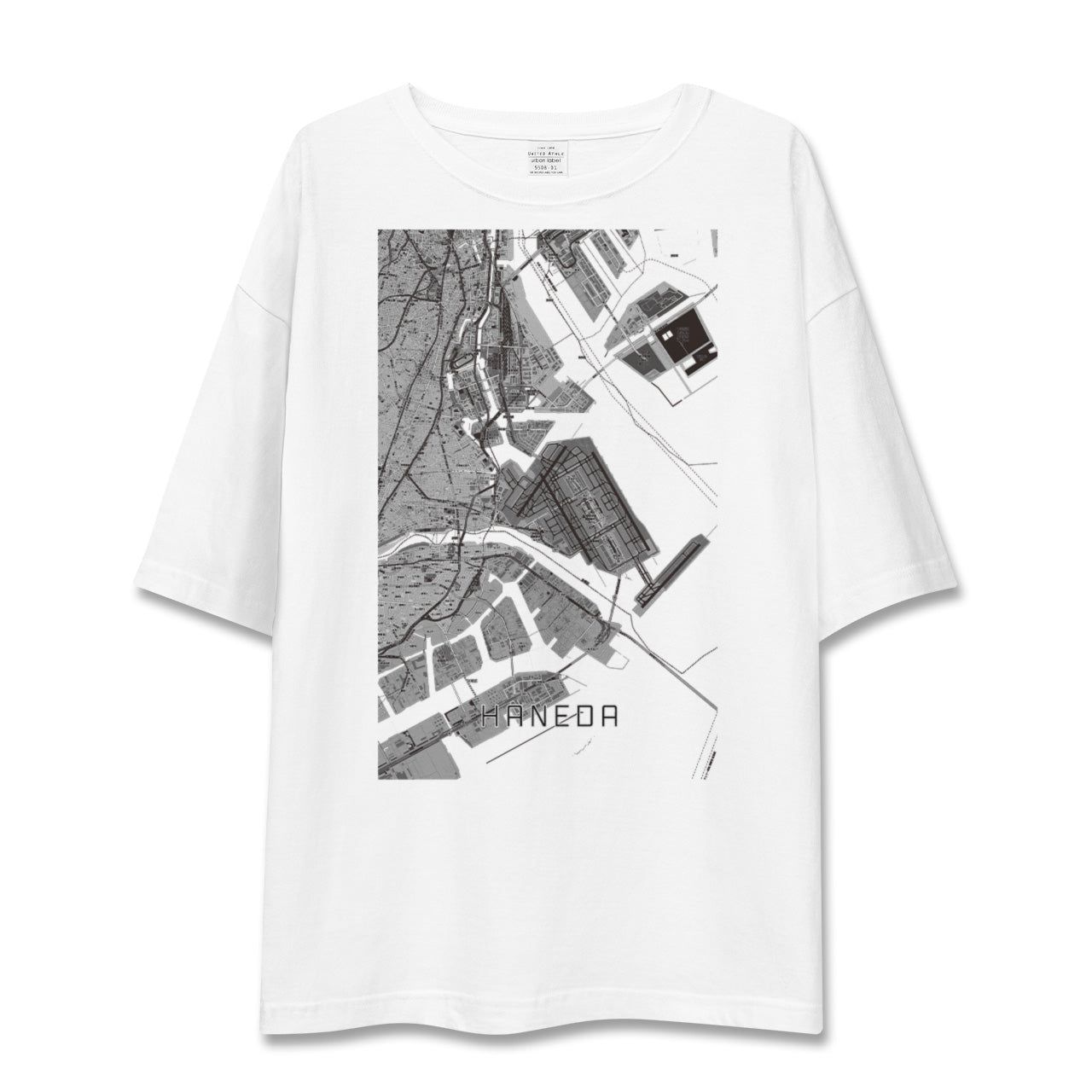 【羽田（東京都）】地図柄ビッグシルエットTシャツ