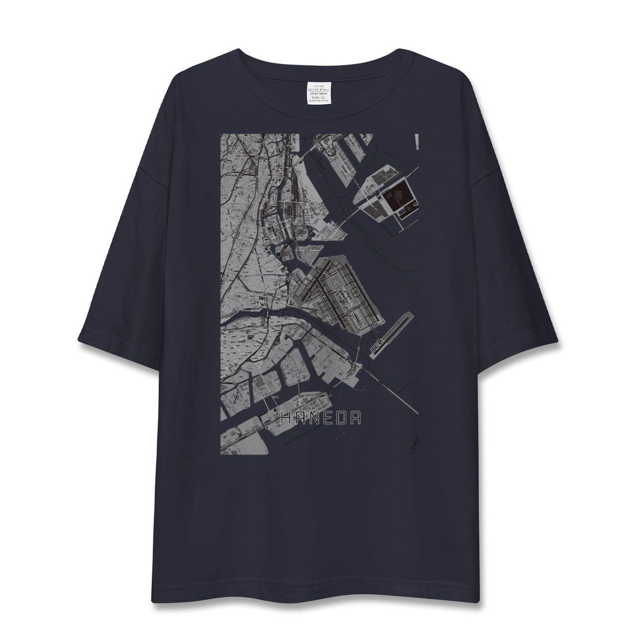 【羽田（東京都）】地図柄ビッグシルエットTシャツ