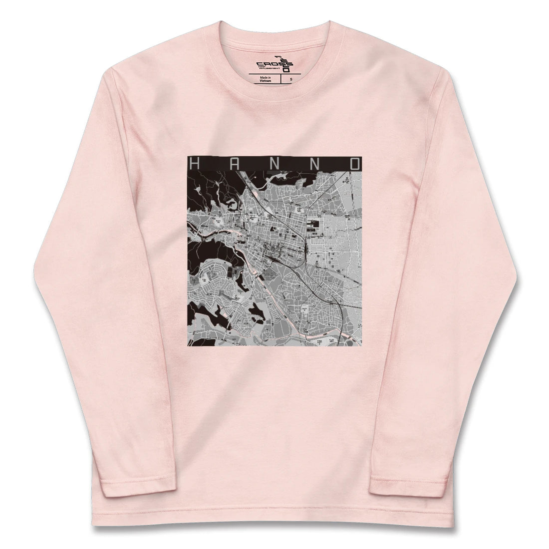 【飯能(埼玉県)】地図柄ロングスリーブTシャツ
