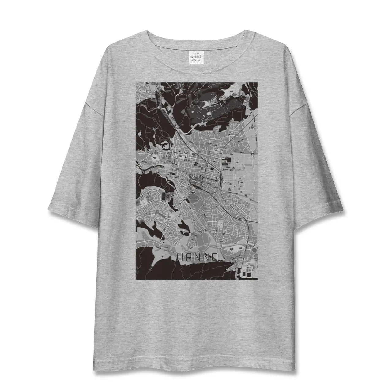 【飯能（埼玉県）】地図柄ビッグシルエットTシャツ