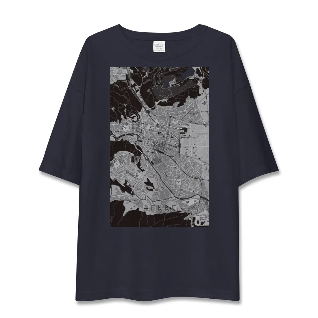 【飯能（埼玉県）】地図柄ビッグシルエットTシャツ
