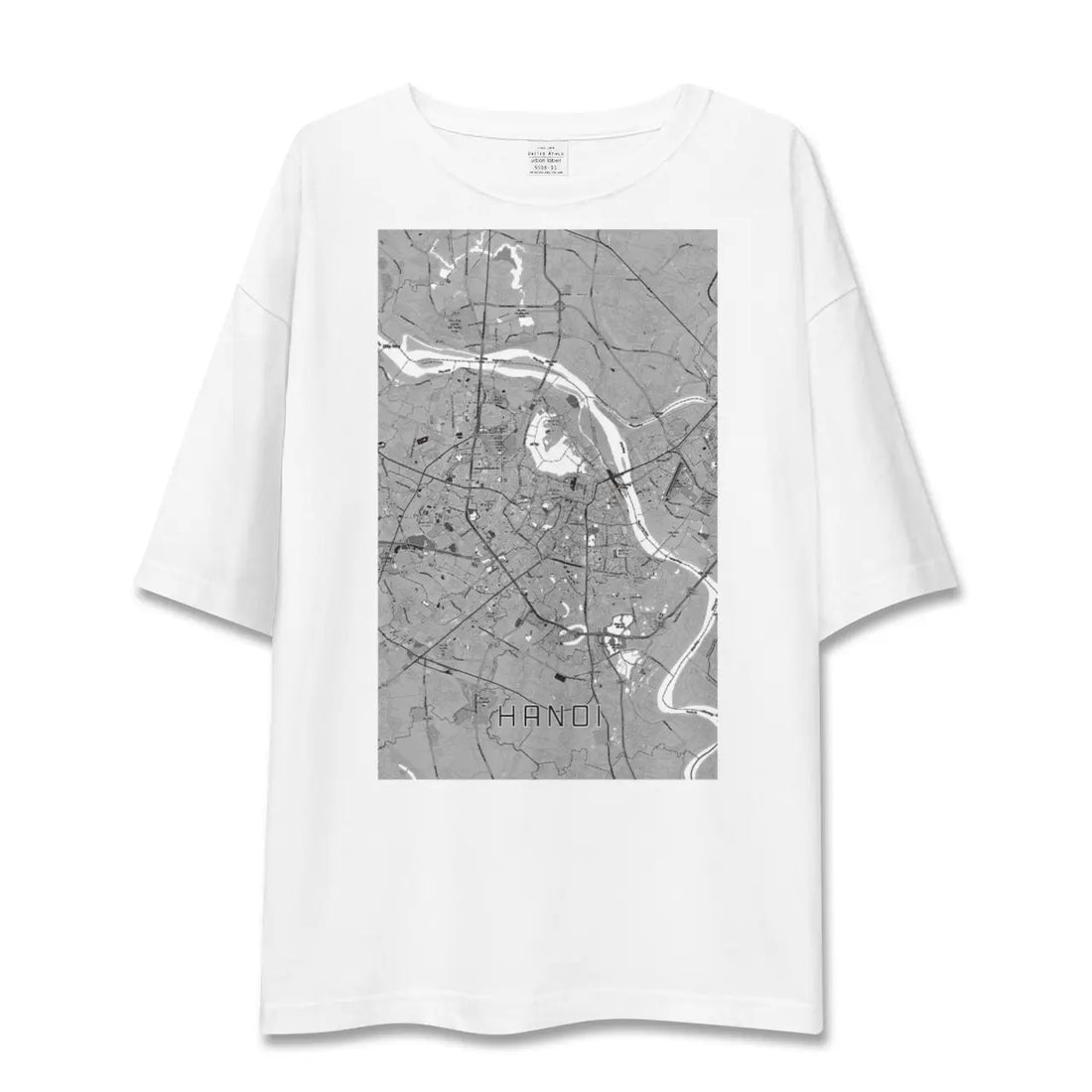 【ハノイ（ベトナム）】地図柄ビッグシルエットTシャツ