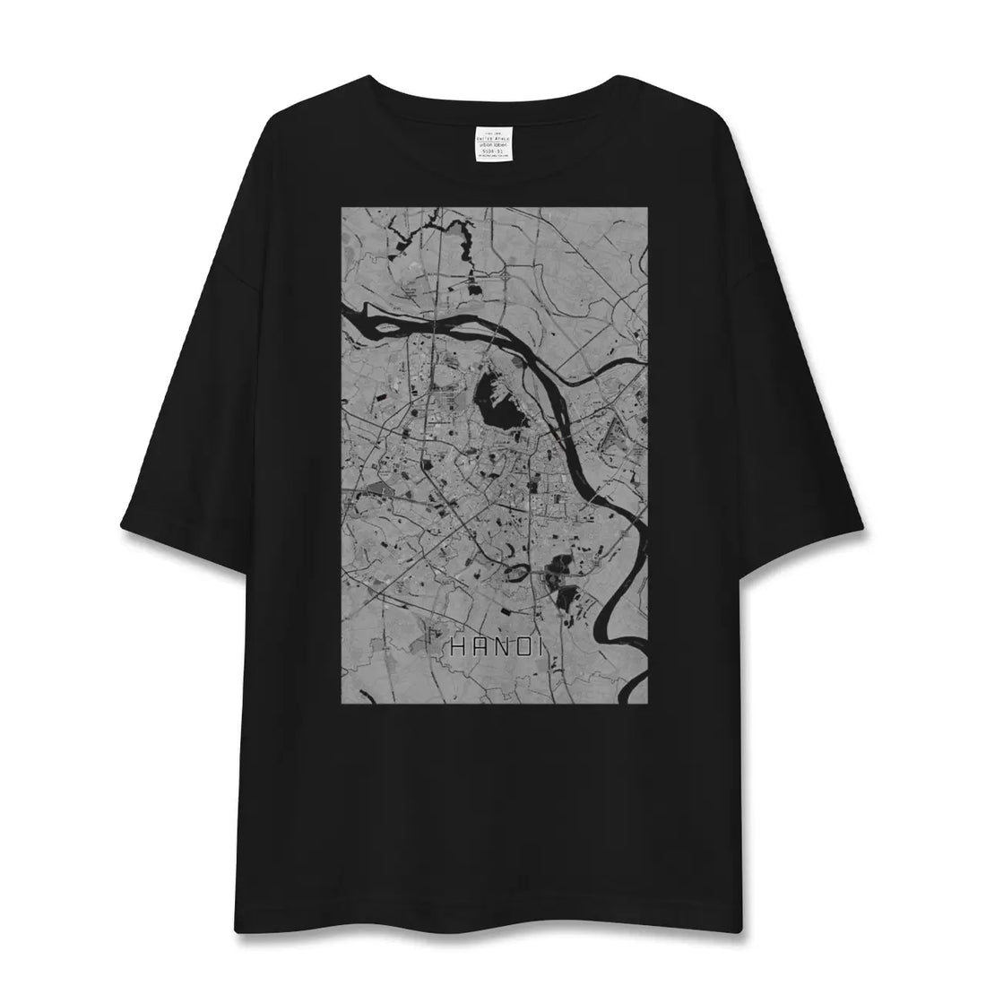 【ハノイ（ベトナム）】地図柄ビッグシルエットTシャツ