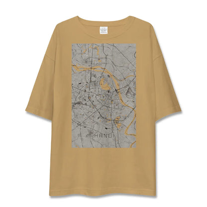 【ハノイ（ベトナム）】地図柄ビッグシルエットTシャツ
