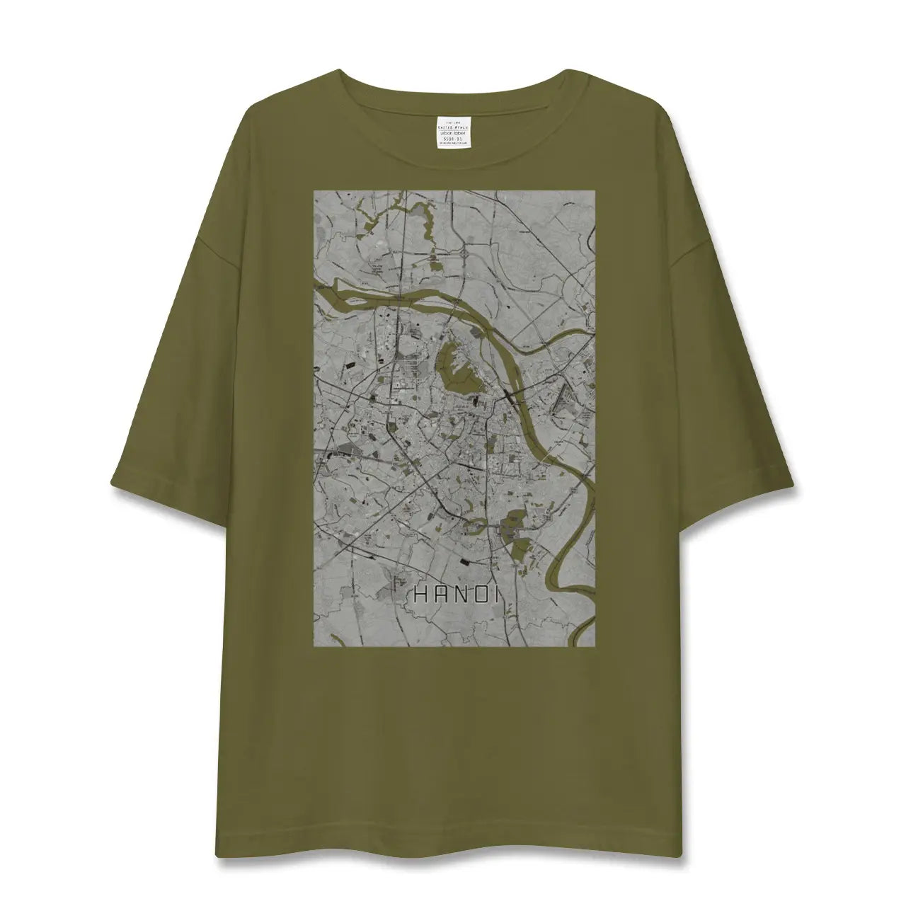 【ハノイ（ベトナム）】地図柄ビッグシルエットTシャツ