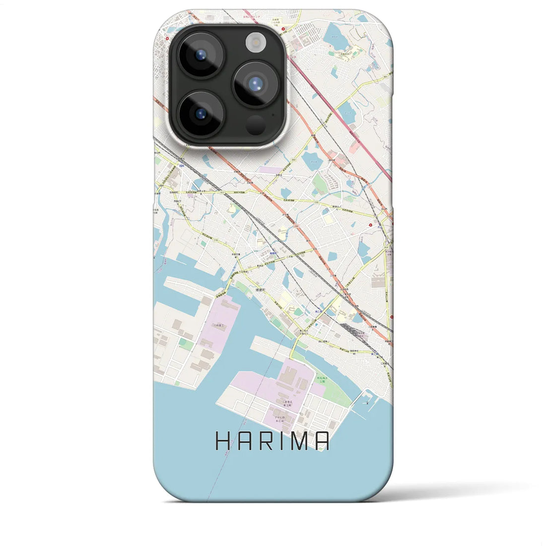 【播磨】地図柄iPhoneケース（バックカバータイプ・ナチュラル）iPhone 15 Pro Max 用