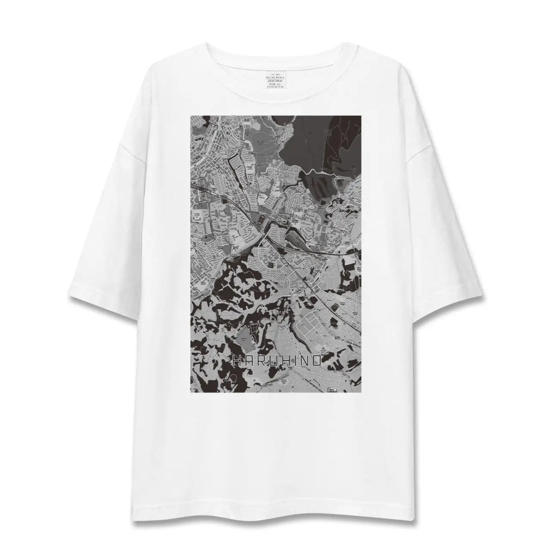 【はるひ野(神奈川県)】地図柄ビッグシルエットTシャツ