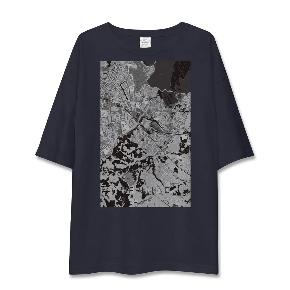 【はるひ野（神奈川県）】地図柄ビッグシルエットTシャツ