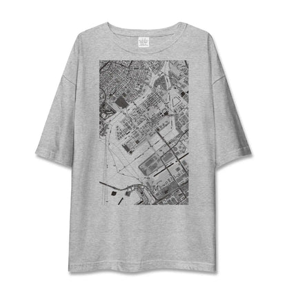 【晴海（東京都）】地図柄ビッグシルエットTシャツ