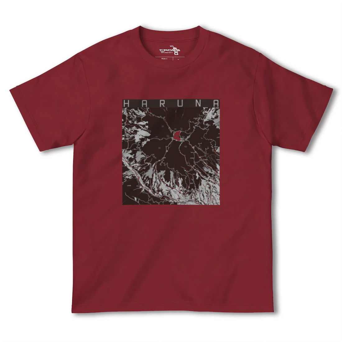 【榛名(群馬県)】地図柄ヘビーウェイトTシャツ