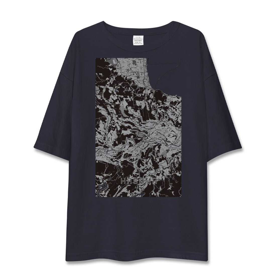 【挾間（大分県）】地図柄ビッグシルエットTシャツ