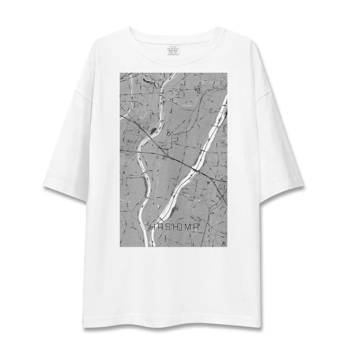 【羽島（岐阜県）】地図柄ビッグシルエットTシャツ