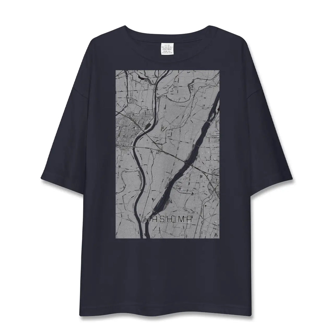 【羽島（岐阜県）】地図柄ビッグシルエットTシャツ