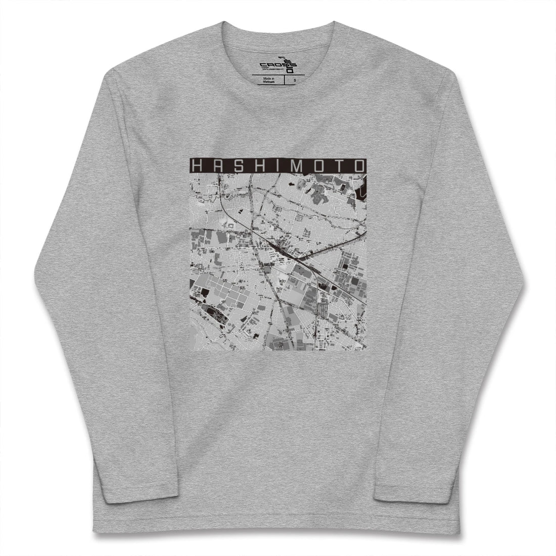 【橋本(神奈川県)】地図柄ロングスリーブTシャツ