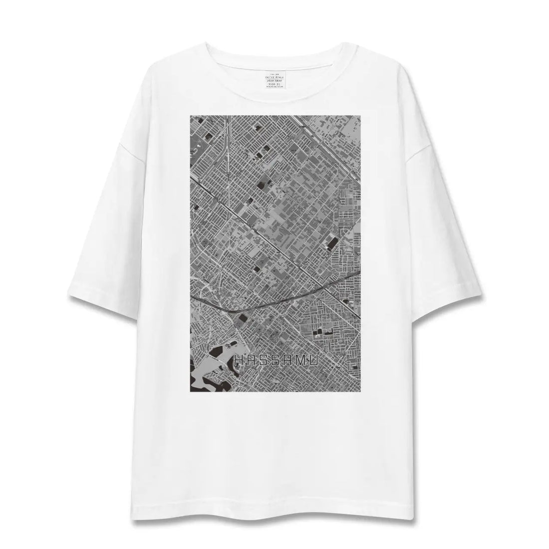 【発寒（北海道）】地図柄ビッグシルエットTシャツ