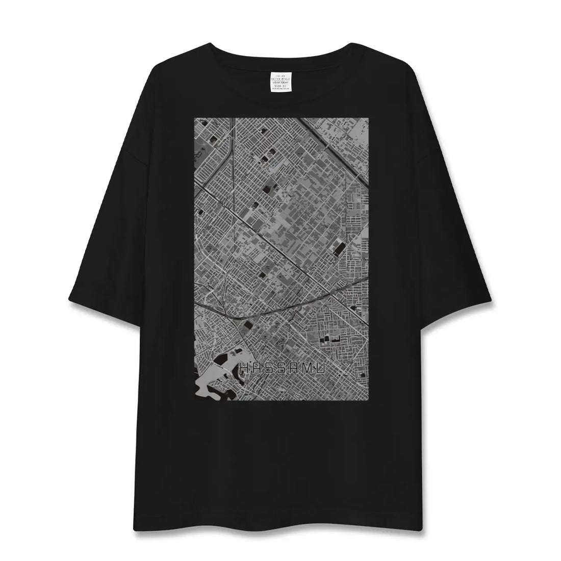 【発寒(北海道)】地図柄ビッグシルエットTシャツ