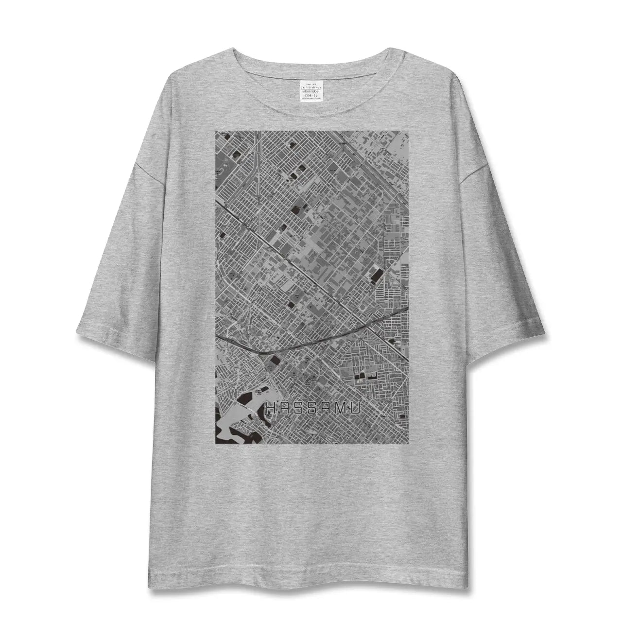 【発寒（北海道）】地図柄ビッグシルエットTシャツ
