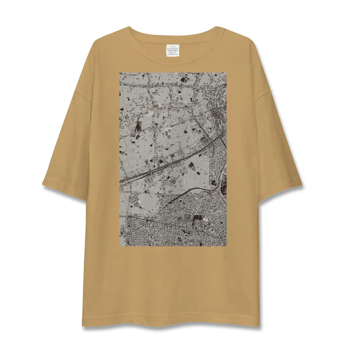 【幡ヶ谷(東京都)】地図柄ビッグシルエットTシャツ