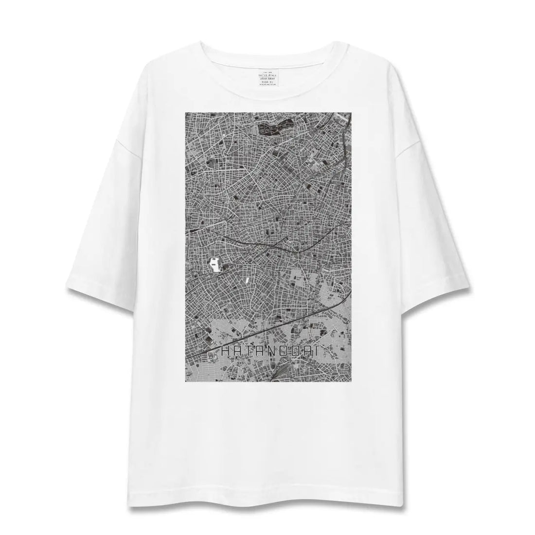 【旗の台(東京都)】地図柄ビッグシルエットTシャツ