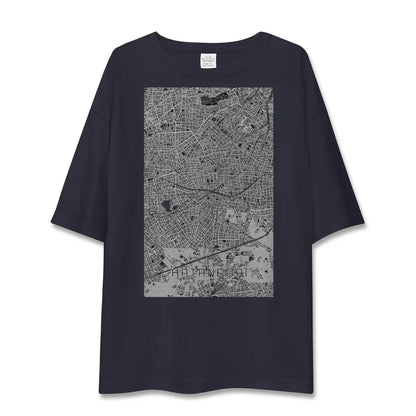 【旗の台（東京都）】地図柄ビッグシルエットTシャツ