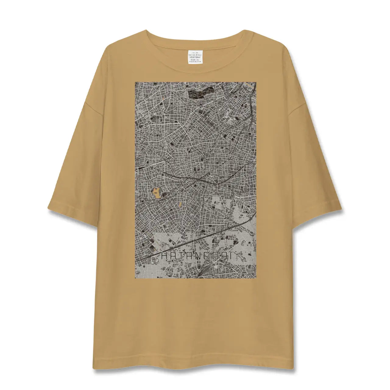 【旗の台（東京都）】地図柄ビッグシルエットTシャツ