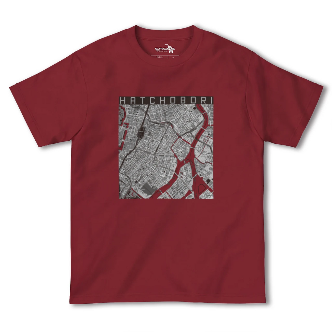 【八丁堀(東京都)】地図柄ヘビーウェイトTシャツ