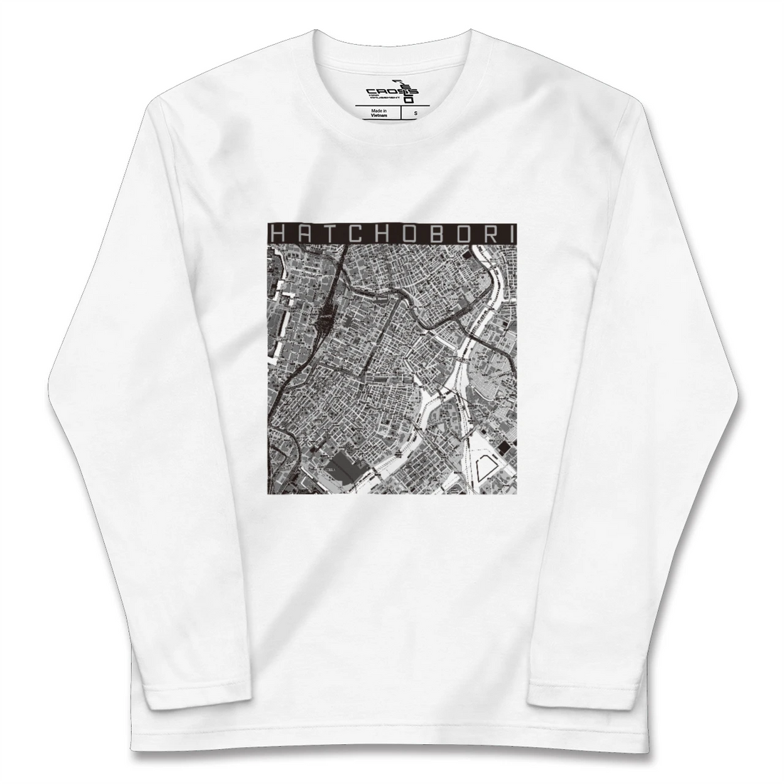 【八丁堀(東京都)】地図柄ロングスリーブTシャツ