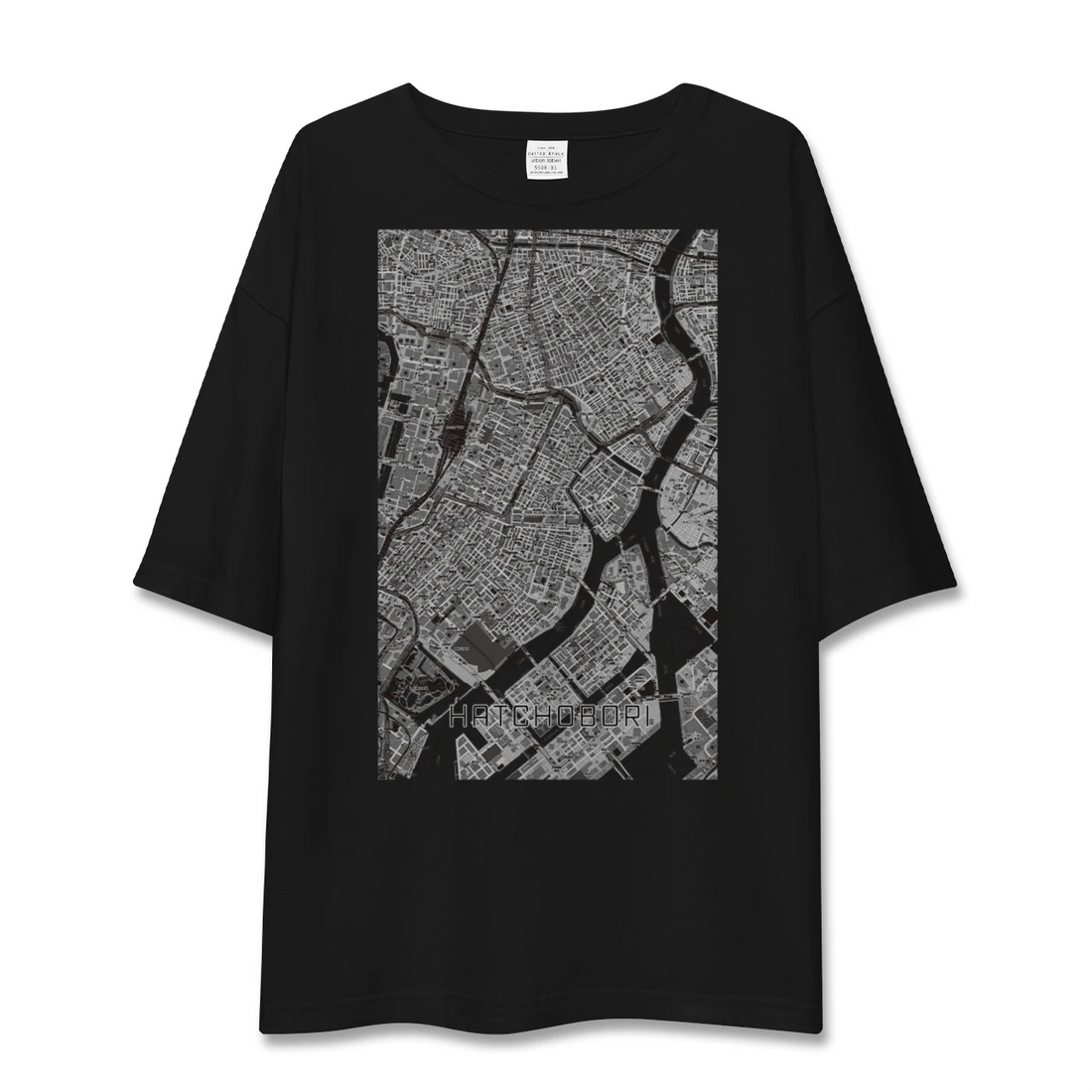 【八丁堀(東京都)】地図柄ビッグシルエットTシャツ