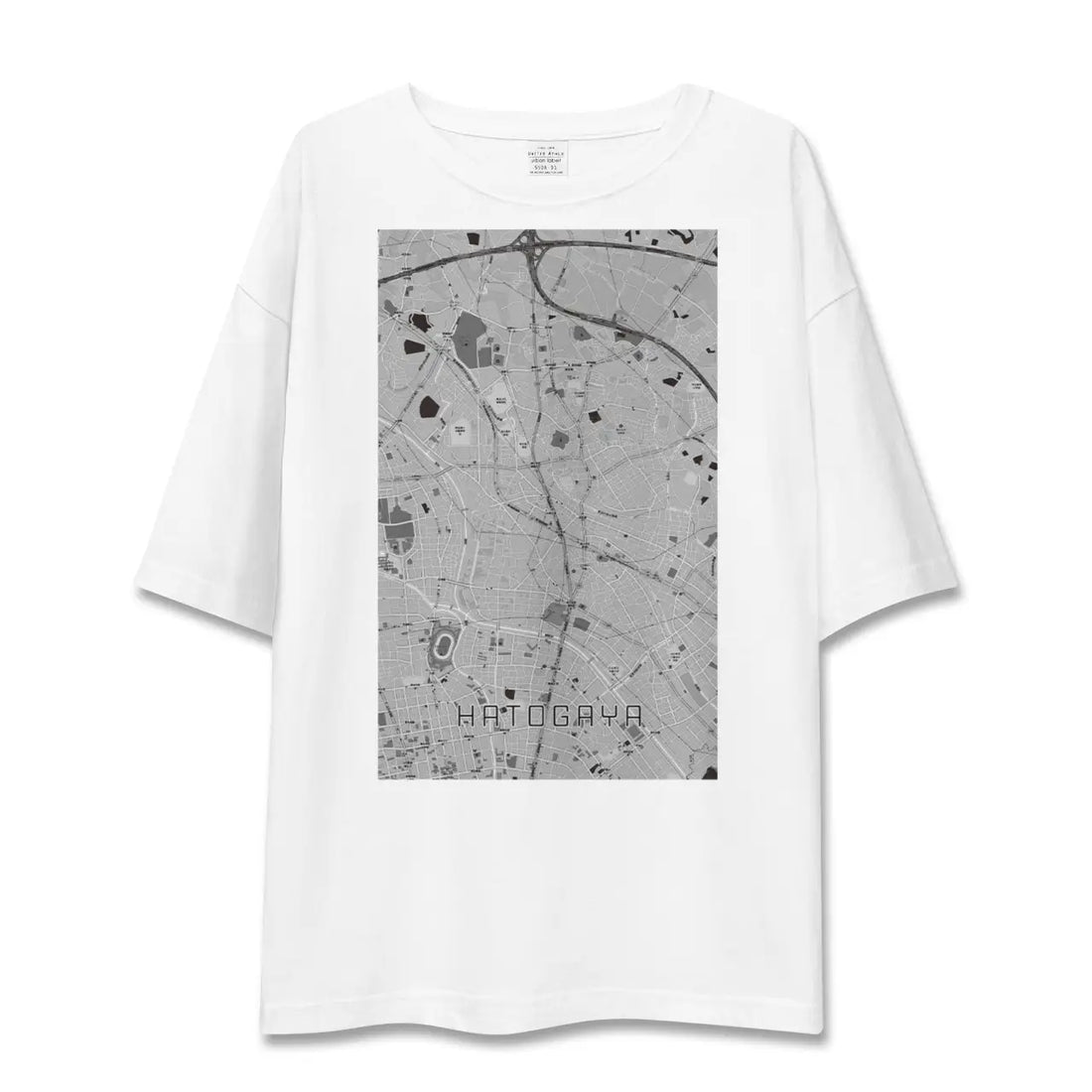 【鳩ヶ谷(埼玉県)】地図柄ビッグシルエットTシャツ