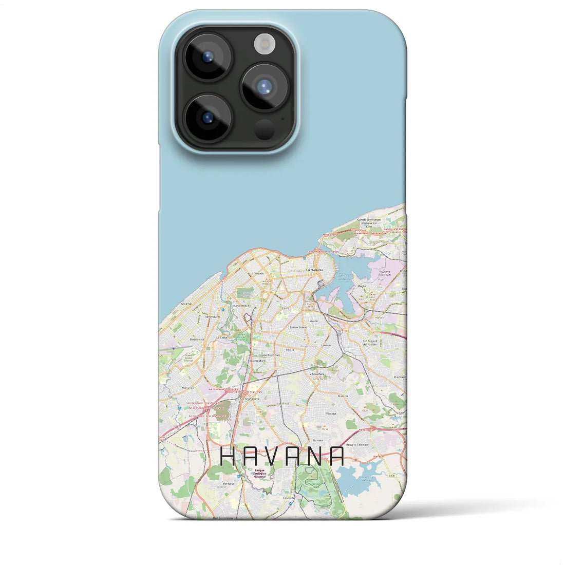 【ハバナ】地図柄iPhoneケース（バックカバータイプ・ナチュラル）iPhone 15 Pro Max 用