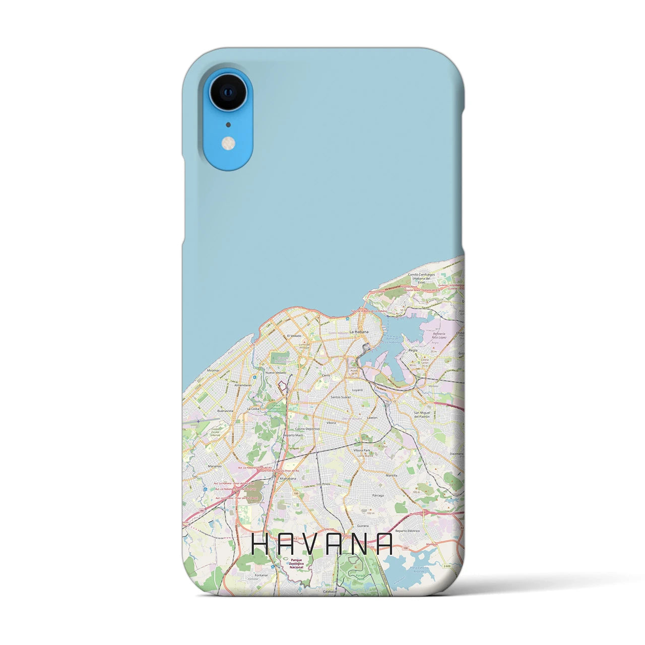 【ハバナ】地図柄iPhoneケース（バックカバータイプ・ナチュラル）iPhone XR 用