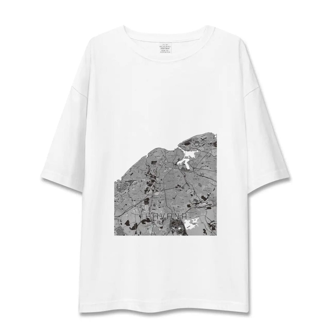 【ハバナ（キューバ）】地図柄ビッグシルエットTシャツ