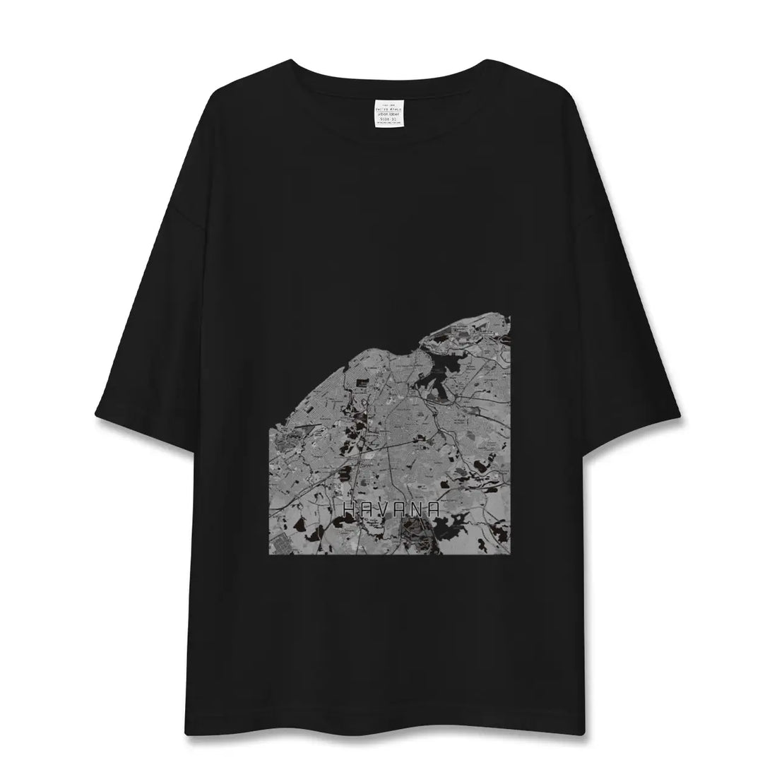 【ハバナ（キューバ）】地図柄ビッグシルエットTシャツ