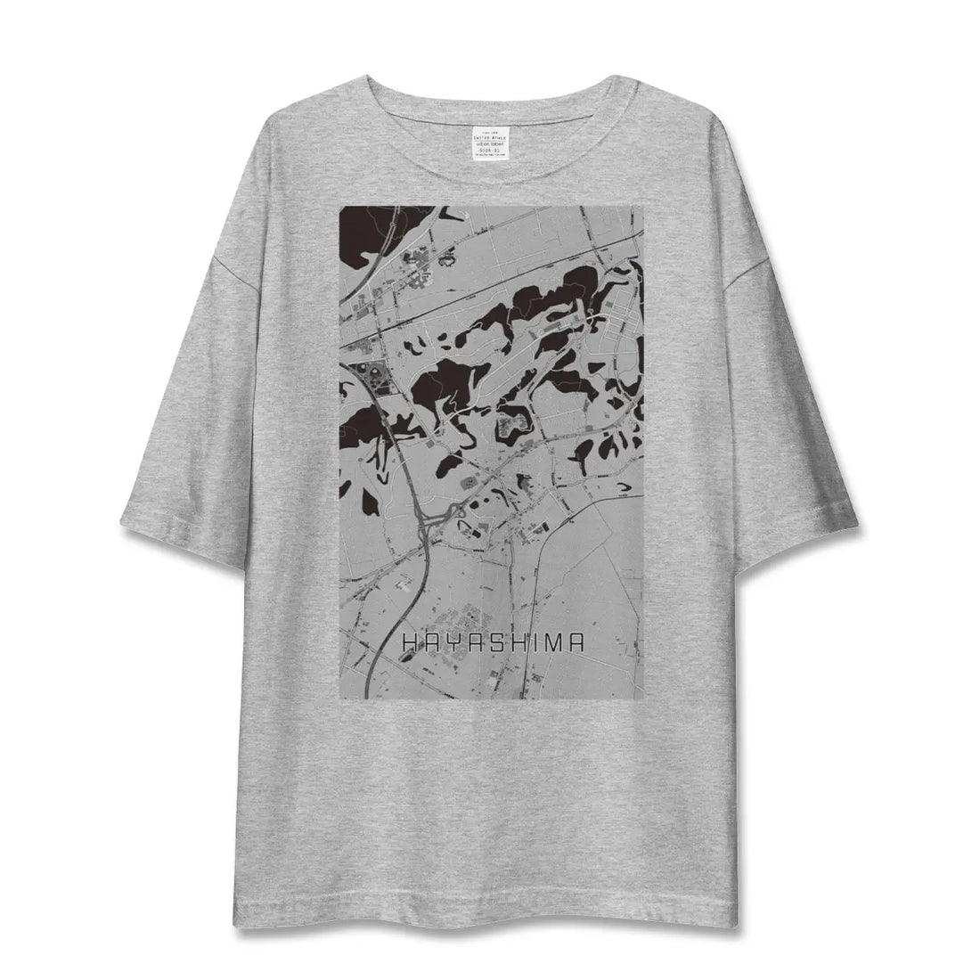 【早島(岡山県)】地図柄ビッグシルエットTシャツ